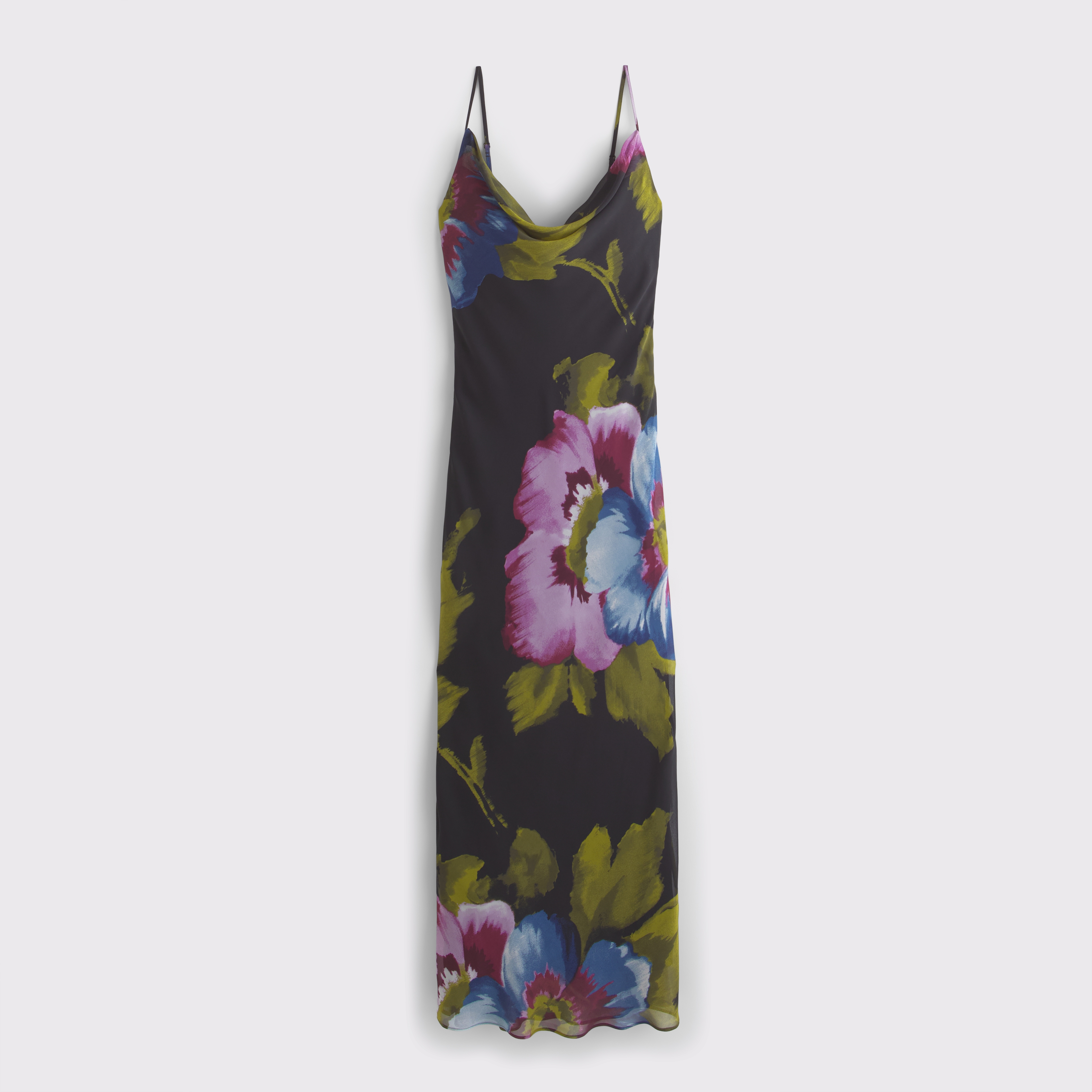 Abercrombie & Fitch The A&f Julia Slip Scarf Maxi Dress In Black