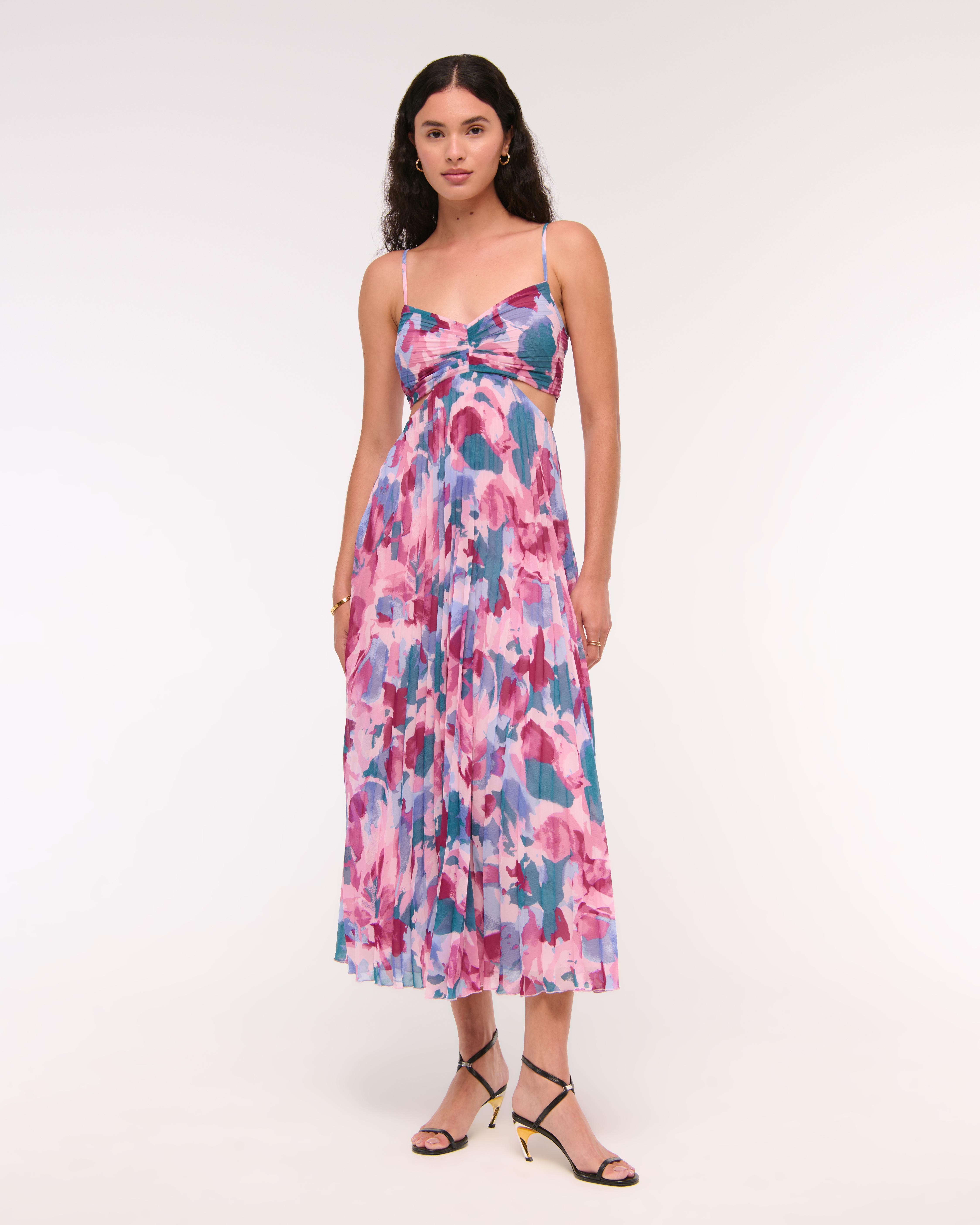 Abercrombie & Fitch The A&f Giselle Babydoll Cutout Maxi Dress