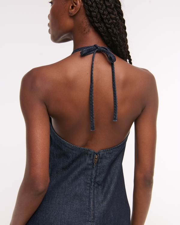 sachin and babi light blue dress Women's Light denim blue Open-Back Denim Dress main image 1
