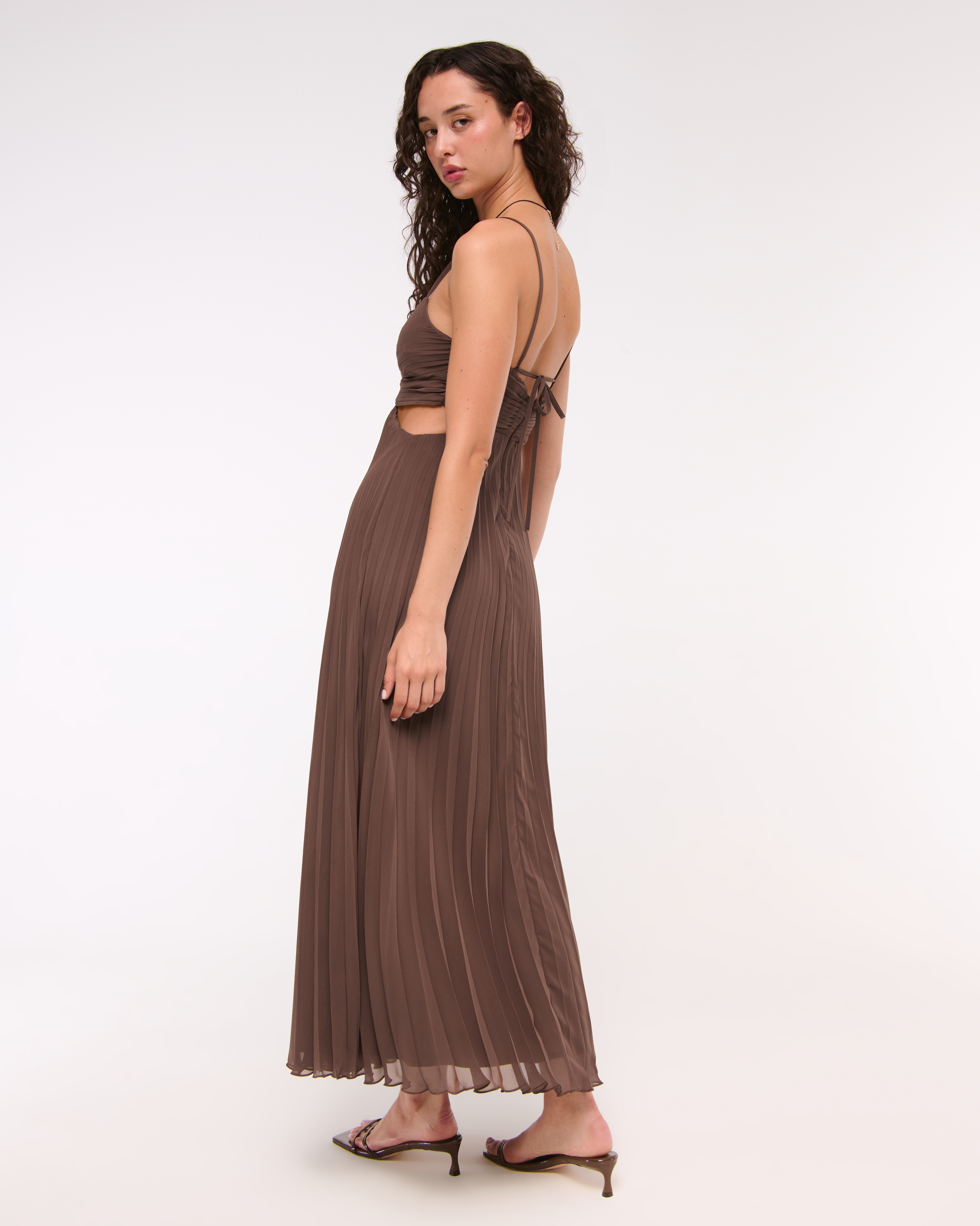 Женские платья Abercrombie & Fitch The A&F Giselle Babydoll Cutout Maxi Dress — фото 3