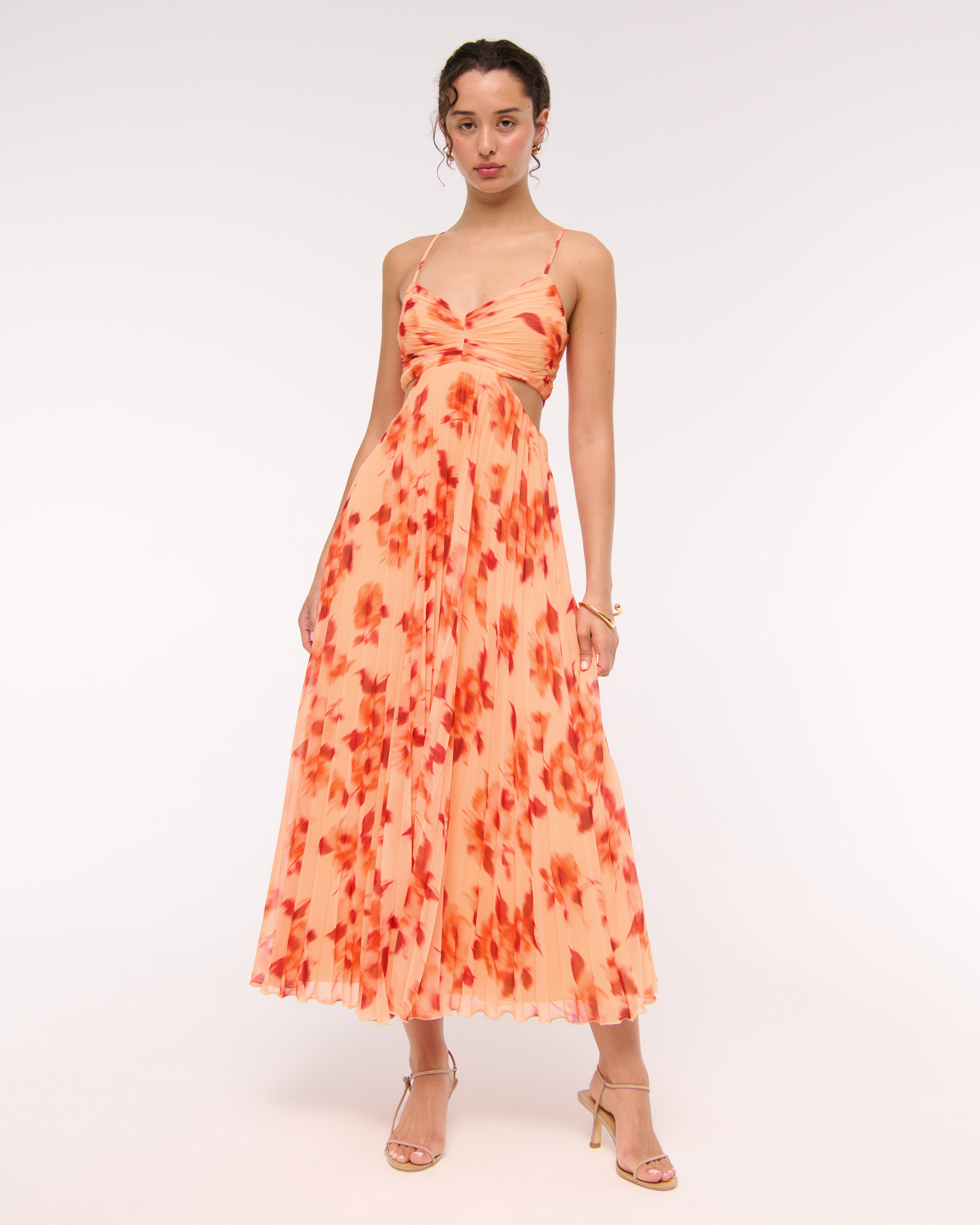 Abercrombie & Fitch The A&f Giselle Babydoll Cutout Maxi Dress