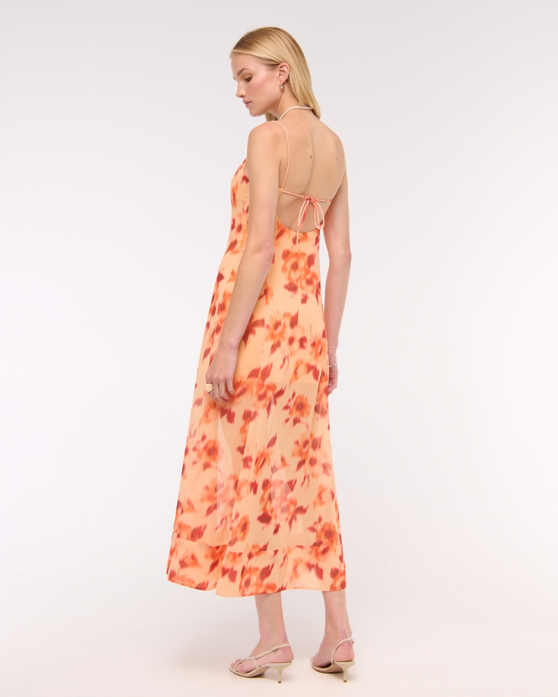Sheer Flowy Maxi Dress