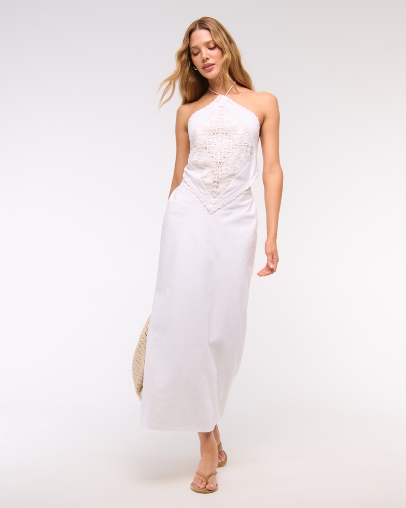 Halter Cutout Midi Dress