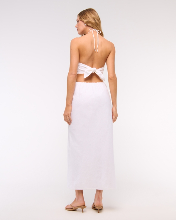 Halter Cutout Midi Dress
