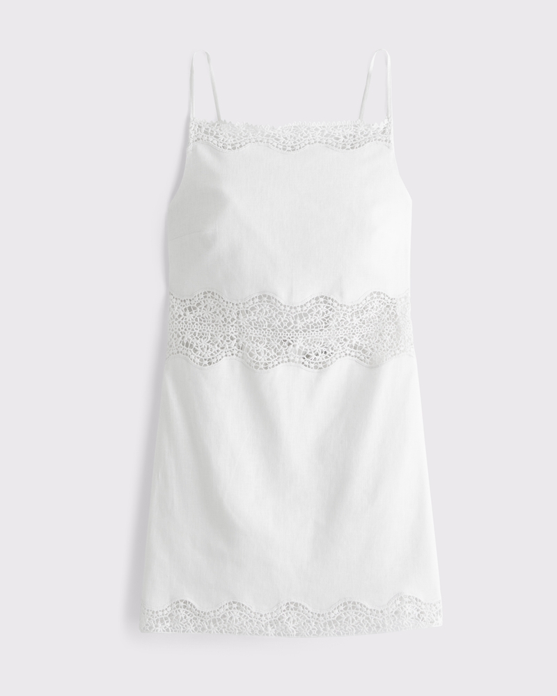 Women's Apron Lace-Trim Mini Dress | Women's Dresses Women's Apron Lace-Trim Mini Dress | Women's Dresses