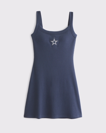 Dallas Cowboys Bra-Free Essential 90s Rib Mini Dress