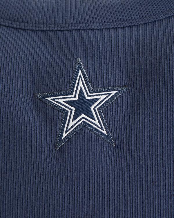 Women's Dallas Cowboys Bra-Free Essential 90s Rib Mini Dress in Navy - Cowboys | Size XXS PETITE | Abercrombie & Fitch