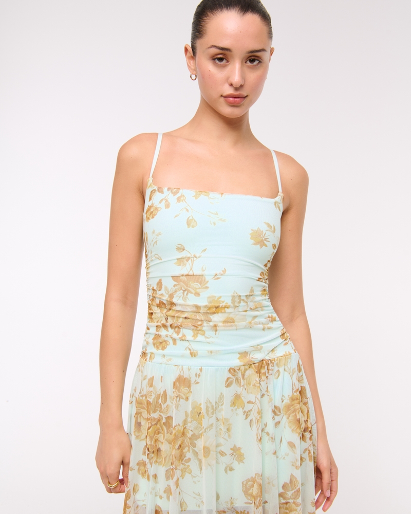 Bra-Free Flowy Sheer Maxi Dress