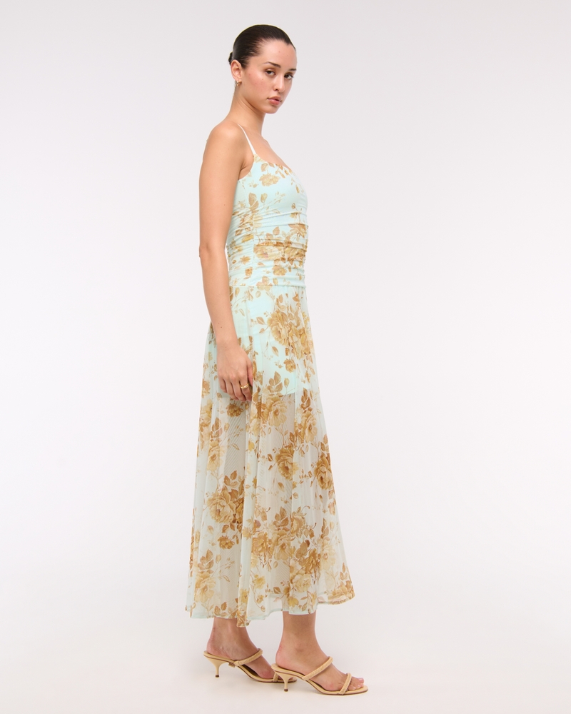 Bra-Free Flowy Sheer Maxi Dress