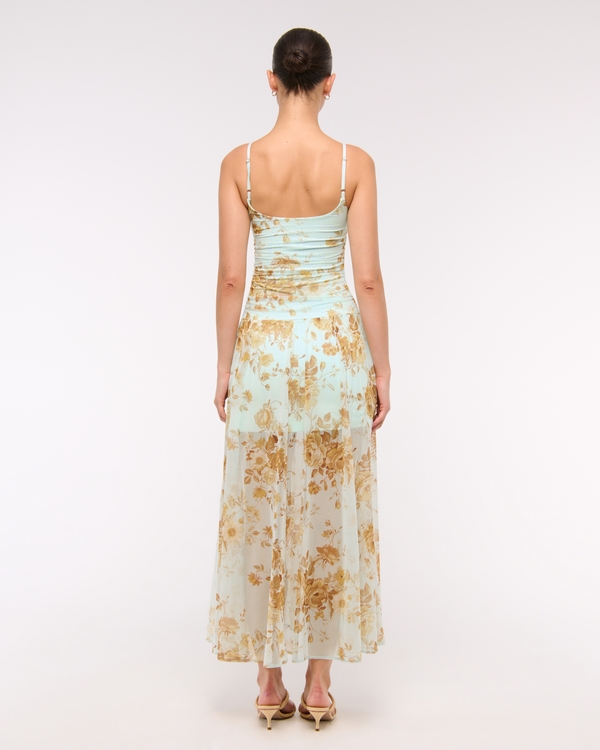Bra-Free Flowy Sheer Maxi Dress