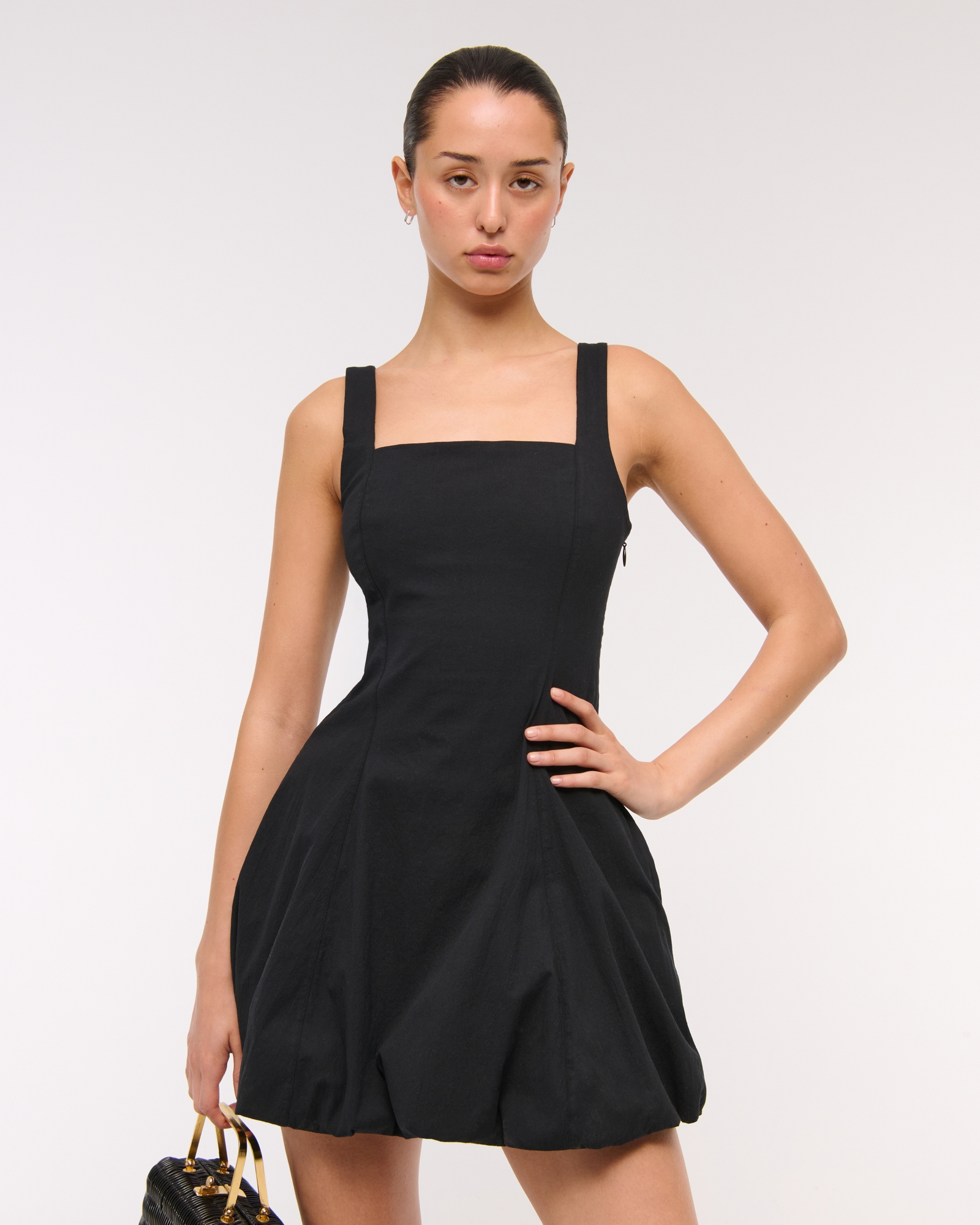 The A&F Mila Bubble Hem Mini Skort