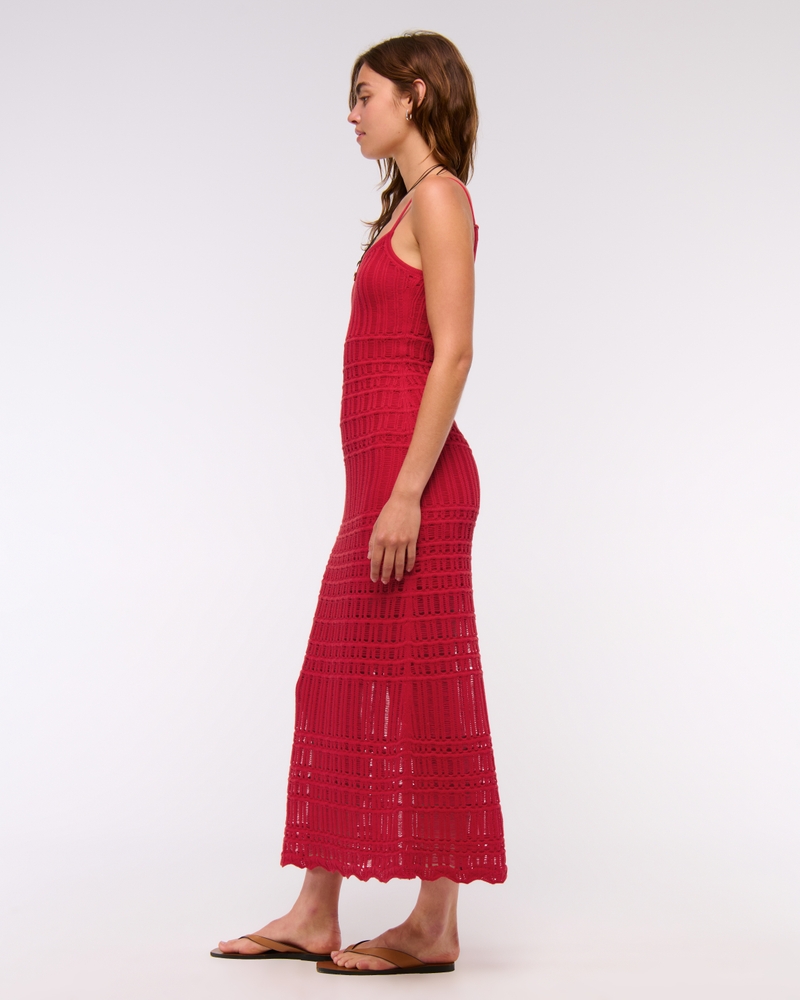Crochet-Style Maxi Dress