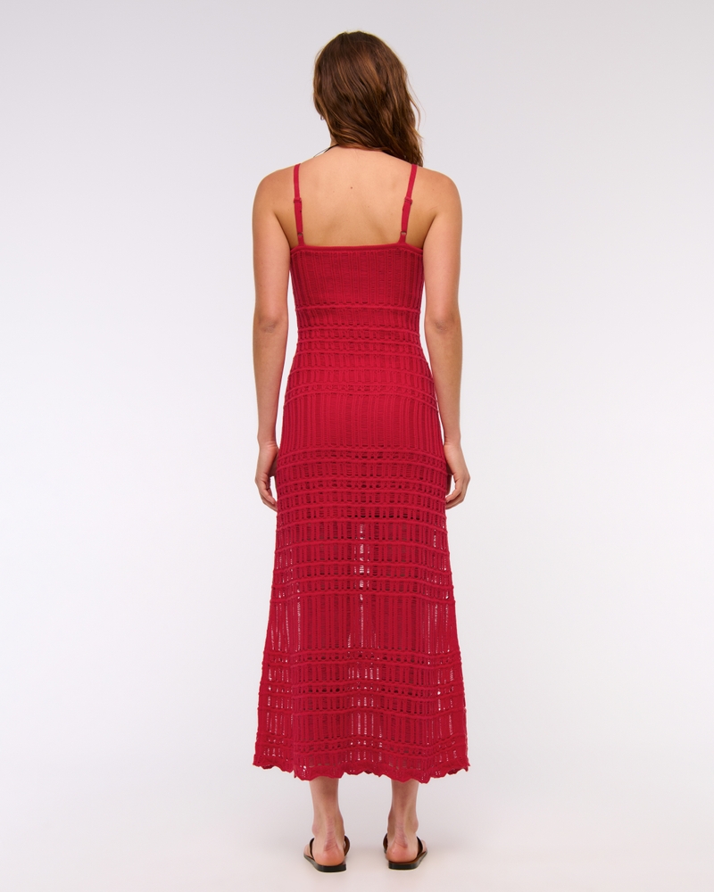 Crochet-Style Maxi Dress