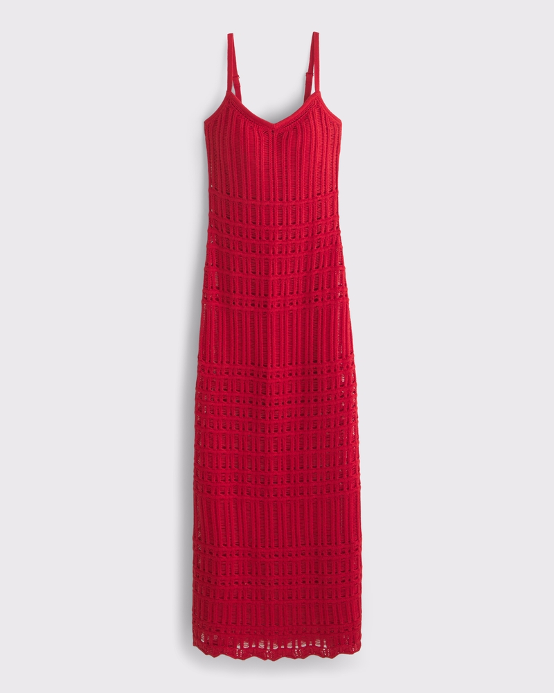 Crochet-Style Maxi Dress