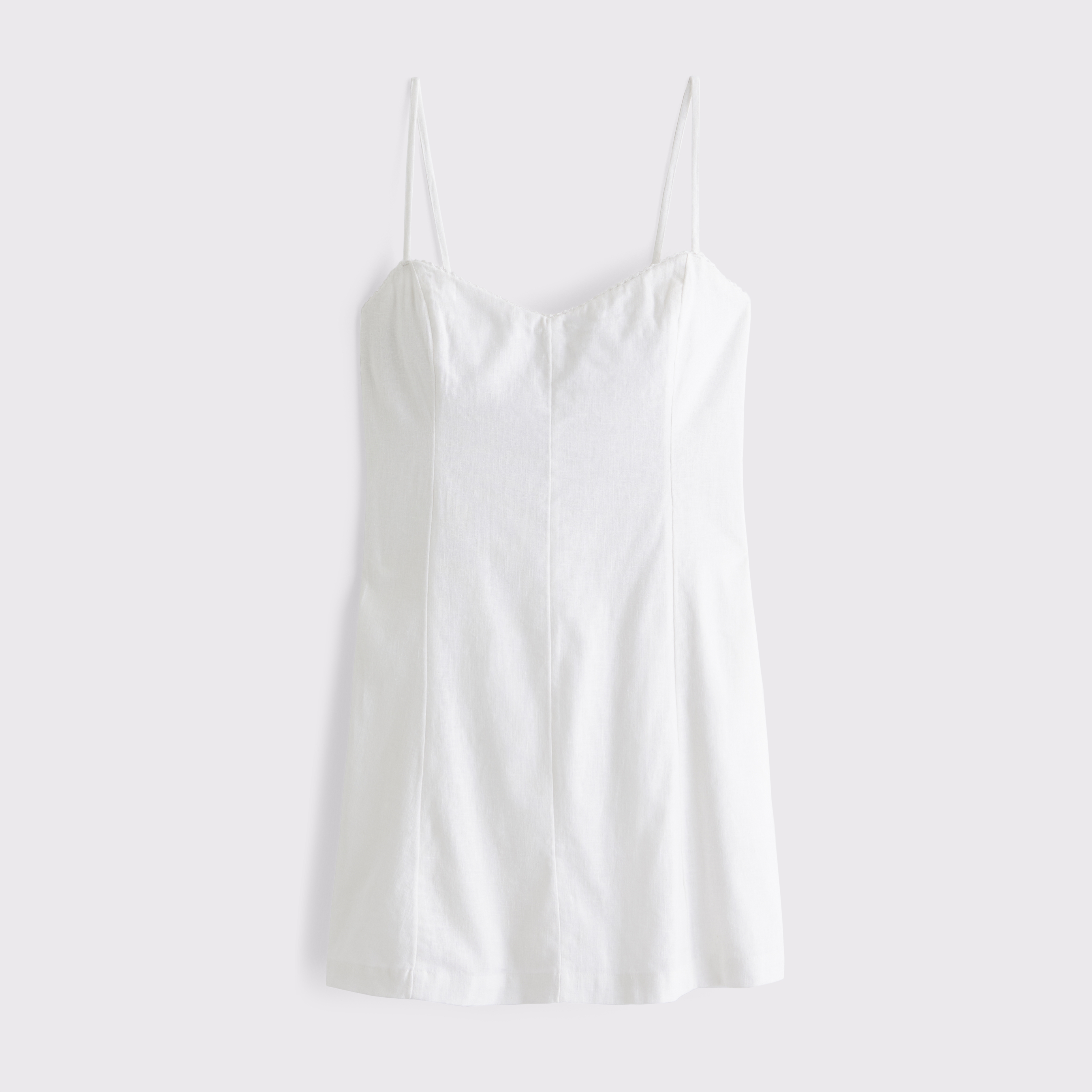 Women's Lace-Trim Linen-Blend Mini Dress | Women's Clearance