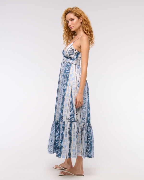Bra-Free Flowy Tie-Back Maxi Dress