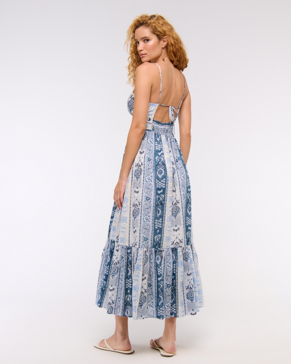 Bra-Free Flowy Tie-Back Maxi Dress
