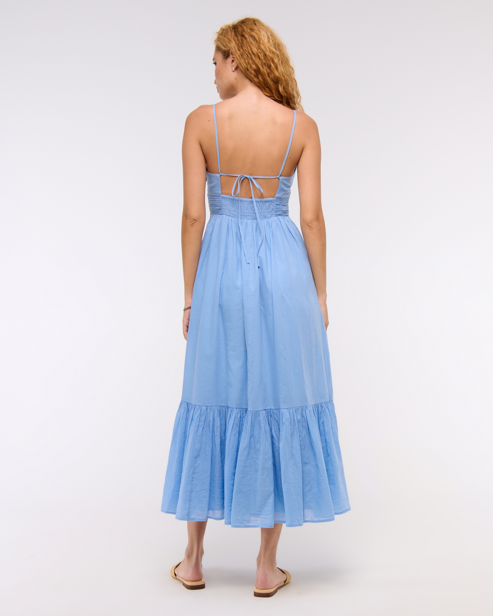 Bra-Free Flowy Tie-Back Maxi Dress