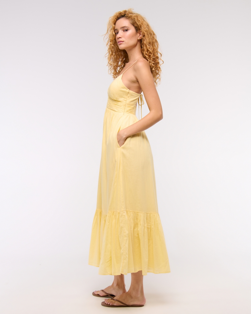Bra-Free Flowy Tie-Back Maxi Dress