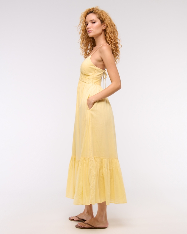 Bra-Free Flowy Tie-Back Maxi Dress