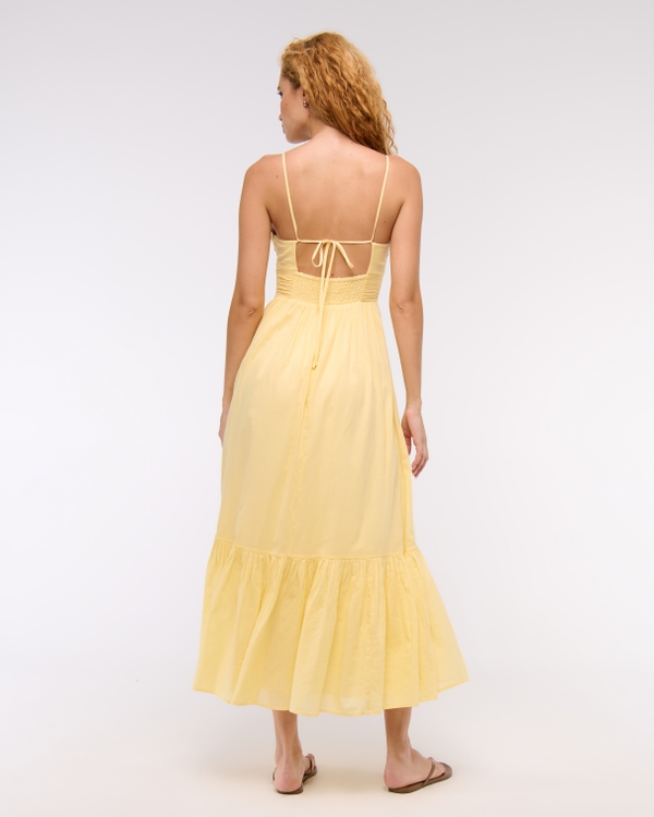 Bra-Free Flowy Tie-Back Maxi Dress