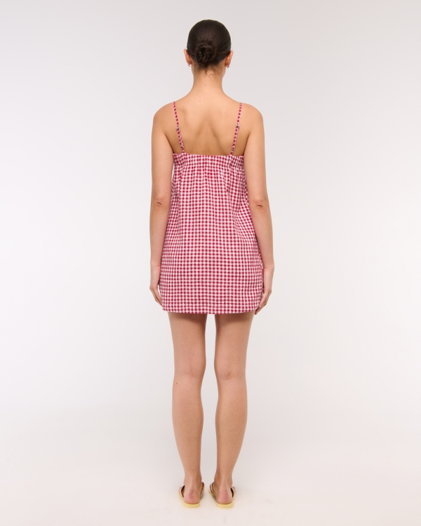 Linen-Blend Button Skort