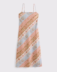 The A&F Julia Slip Linen-Blend Midi Dress