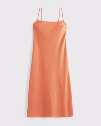 The A&F Julia Slip Linen-Blend Midi Dress