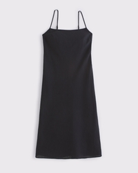 The A&F Julia Slip Linen-Blend Midi Dress