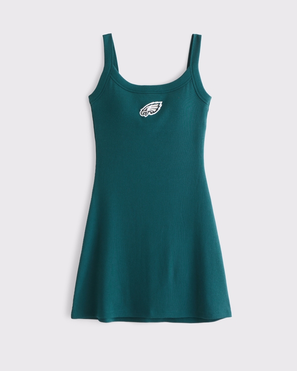 Philadelphia Eagles Bra-Free Essential 90s Rib Mini Dress, Dark Green - Eagles view 1