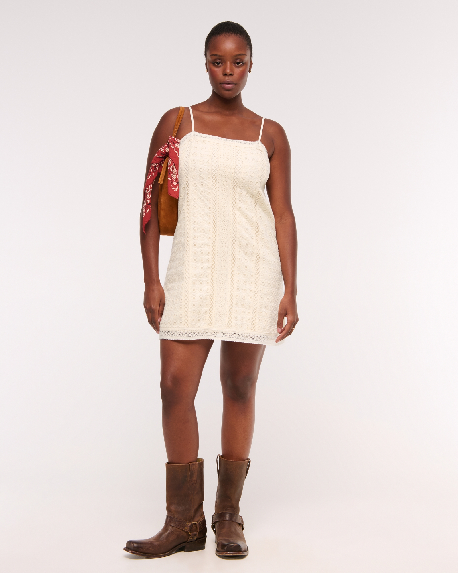 Lace Shift Mini Dress