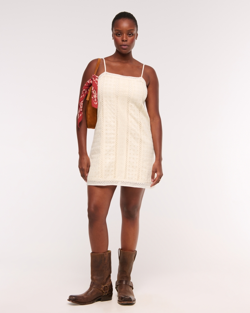 Women's Lace Shift Mini Dress | Women's Clearance | Abercrombie.com