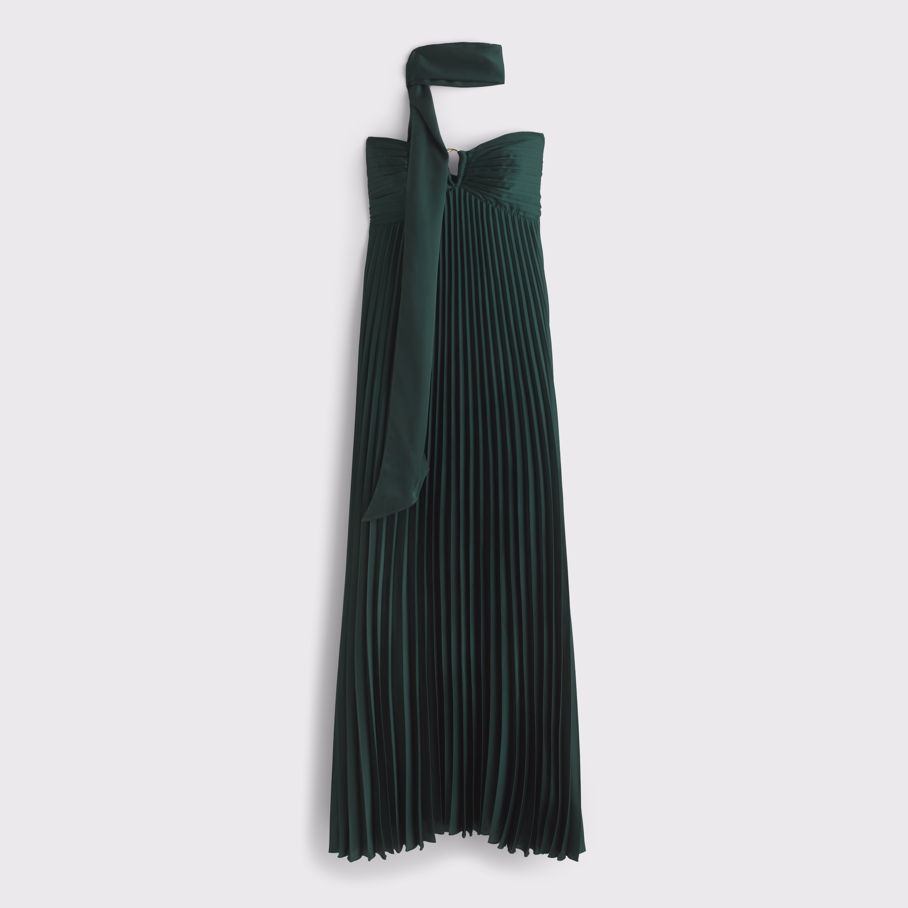 Abercrombie & Fitch The A&f Giselle Strapless Scarf Babydoll Maxi Dress In Green