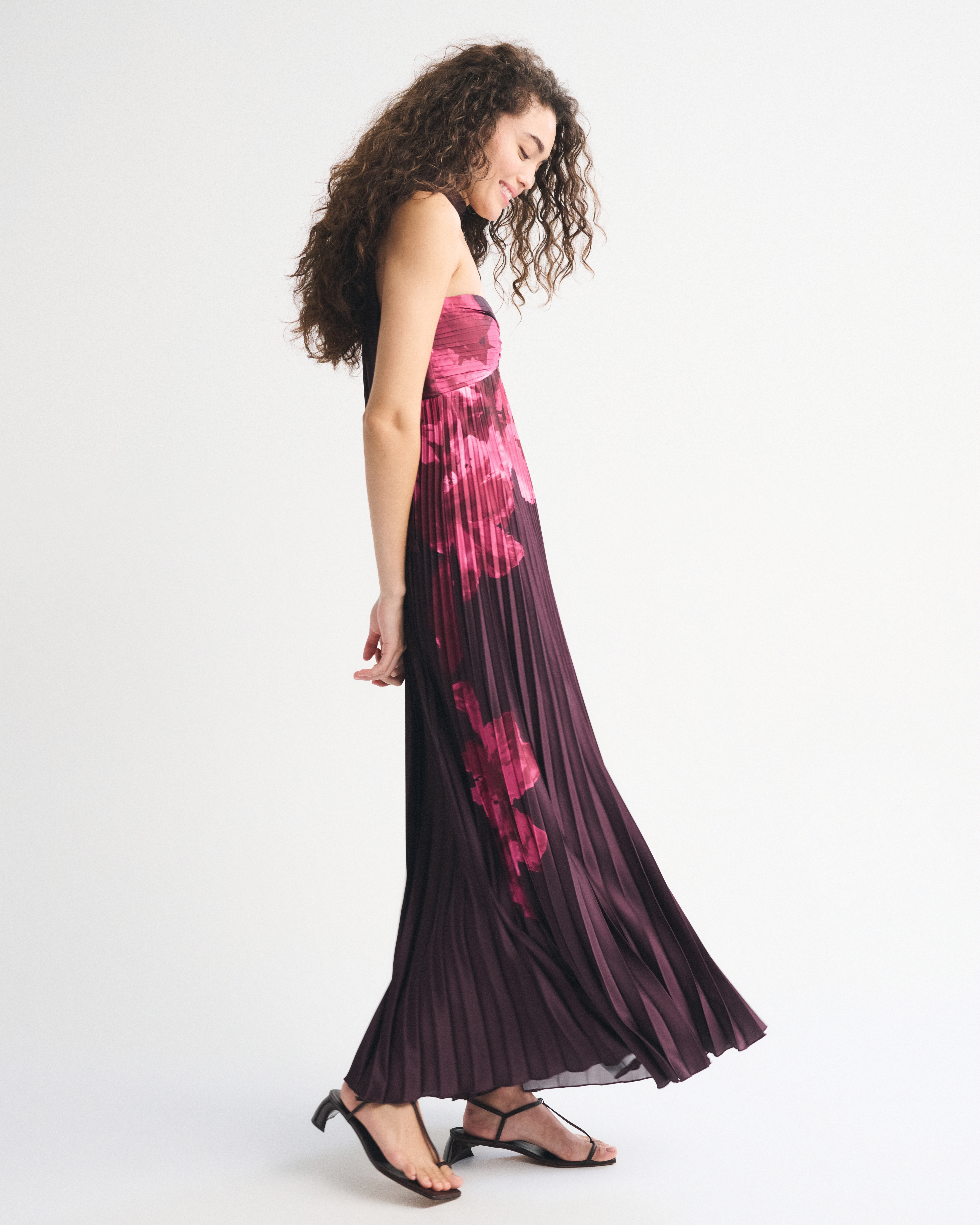 Abercrombie & Fitch The A&f Giselle Strapless Scarf Babydoll Maxi Dress