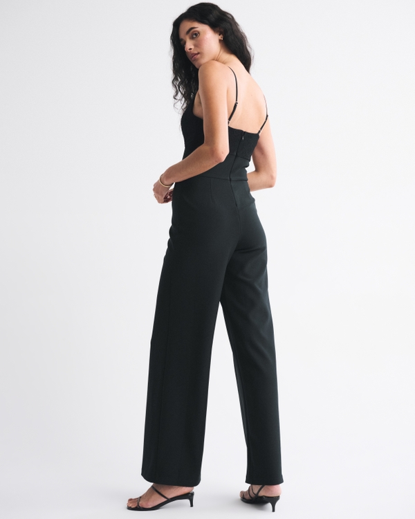 Hardware Lace-Trim Jumpsuit