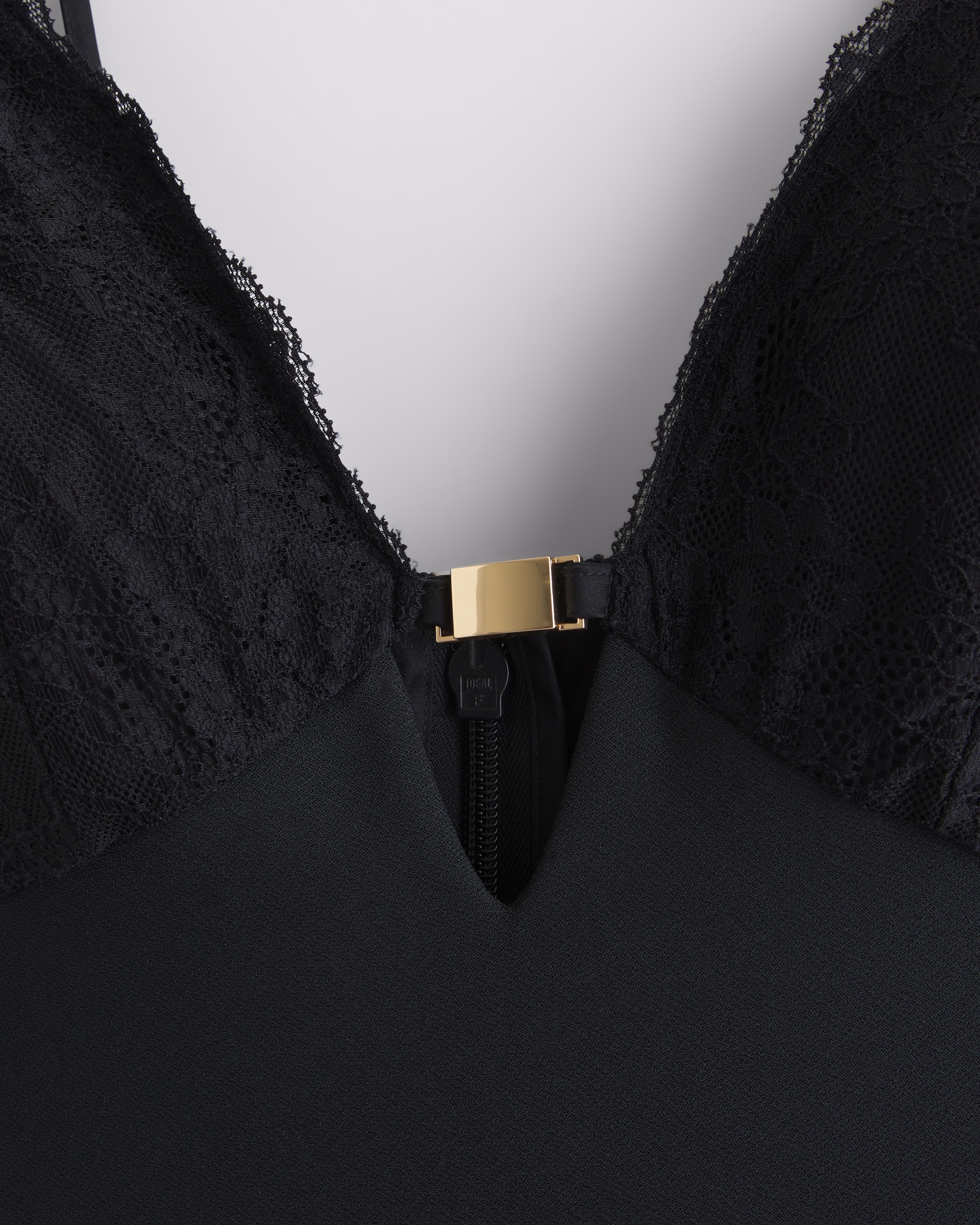 Hardware Lace-Trim Jumpsuit