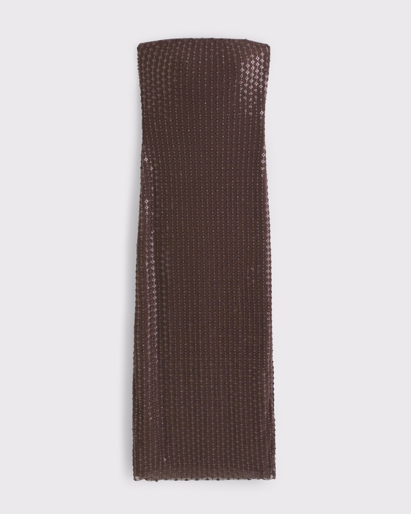 Bra-Free Strapless Beaded Maxi Dress