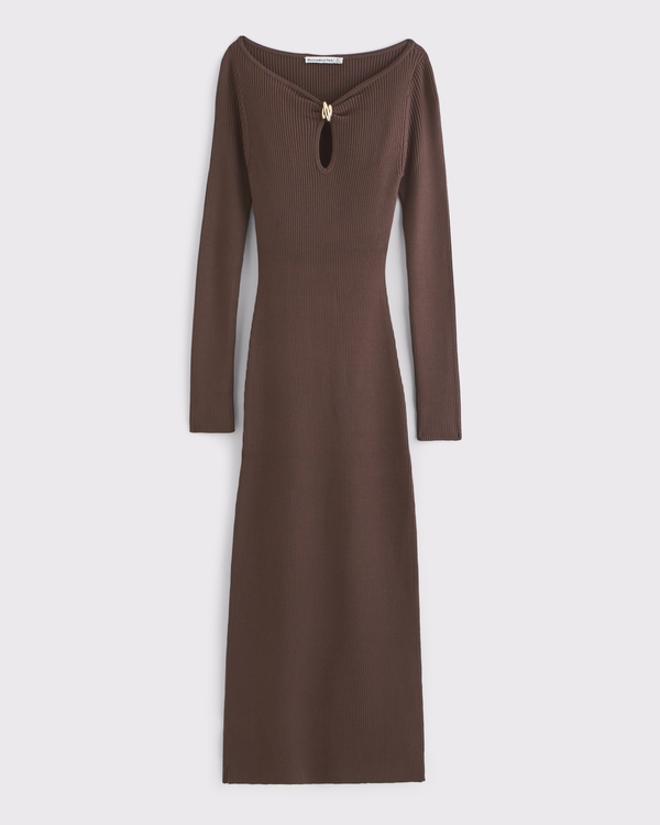 Women's Hardware Keyhole Maxi Sweater Dress | Women's Clearance |  Abercrombie.com