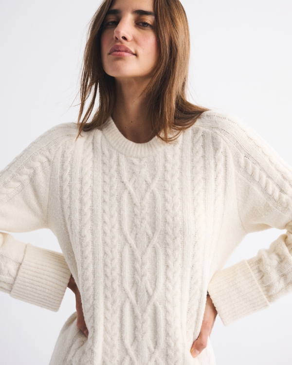 The A&F Madeline Cable Mini Sweater Dress