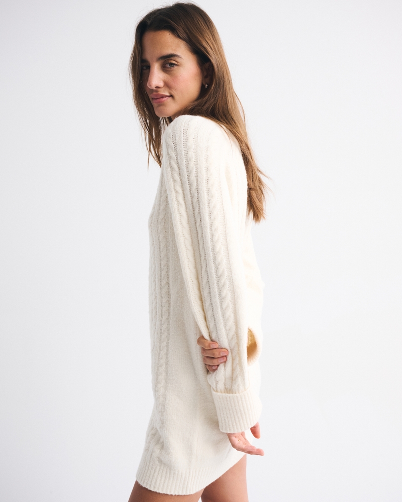 The A&F Madeline Cable Mini Sweater Dress