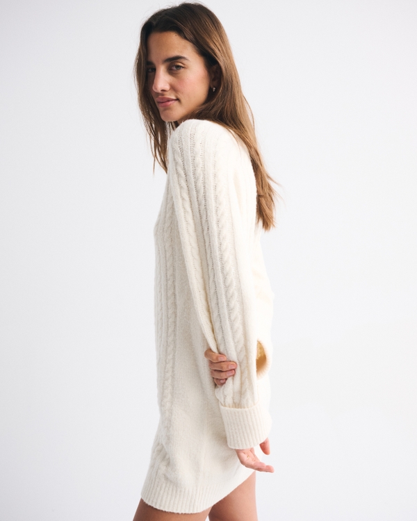 The A&F Madeline Cable Mini Sweater Dress