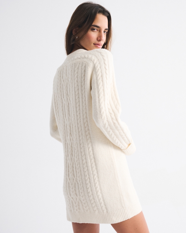The A&F Madeline Cable Mini Sweater Dress