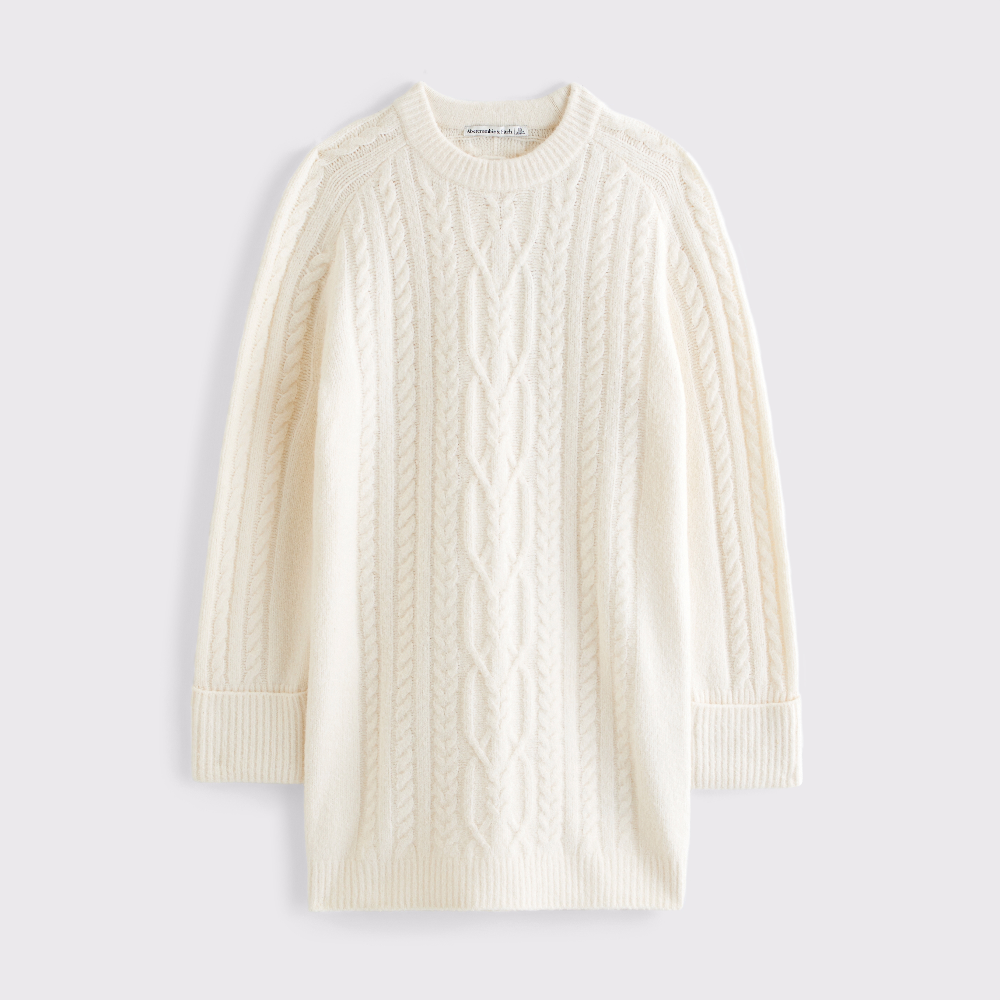 Abercrombie & Fitch The A&f Madeline Cable Mini Sweater Dress In Multi