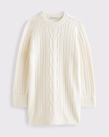 Women's The A&F Madeline Cable Mini Sweater Dress | Women's New Arrivals | Abercrombie.com