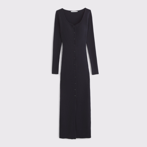 Женские платья Abercrombie & Fitch Long-Sleeve Button-Through Maxi Sweater Dress