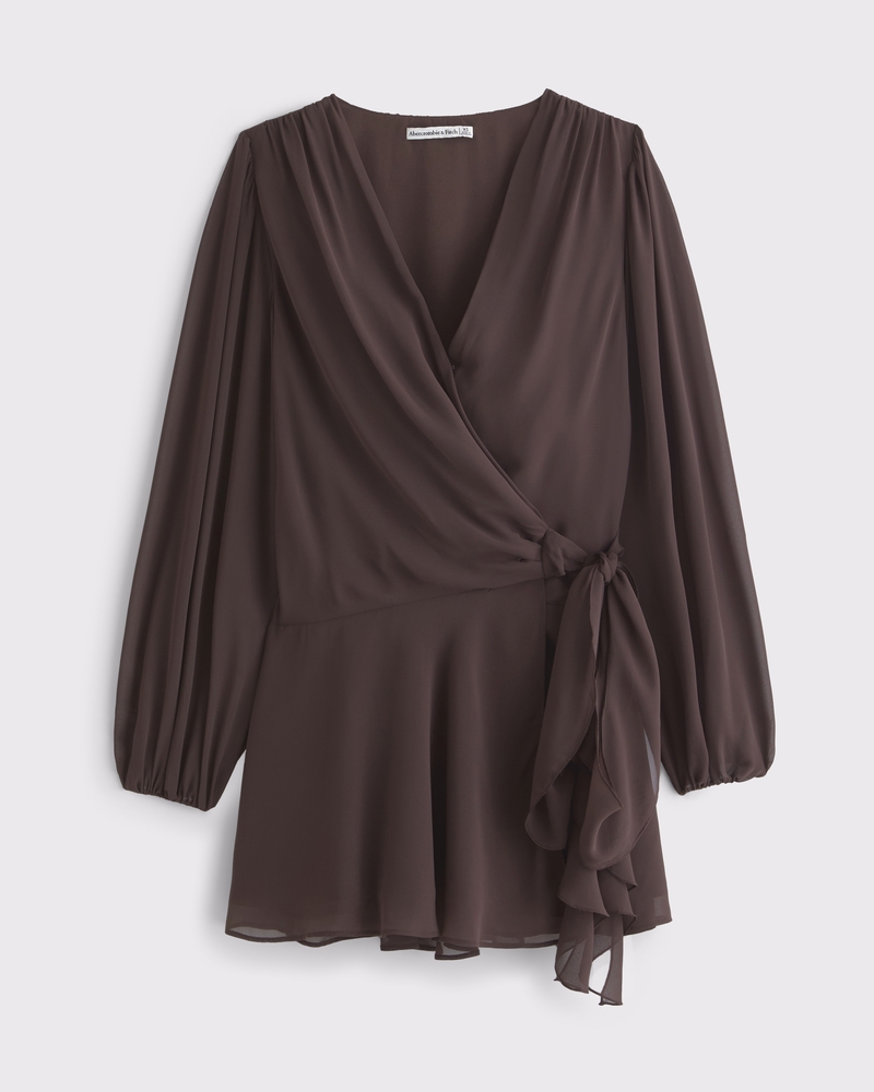flared collar dress Asymmetric Flared Collar A-line Midi main image 0