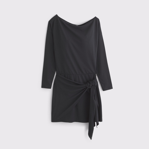 Женские платья Abercrombie & Fitch Long-Sleeve Draped Knit Mini Dress