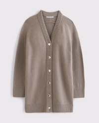 Long-Sleeve Cardigan Mini Sweater Dress