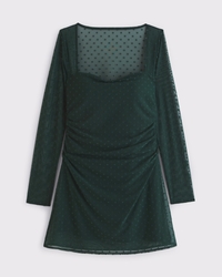 Langärmliges Minikleid aus Netzstoff zum Tragen ohne BH