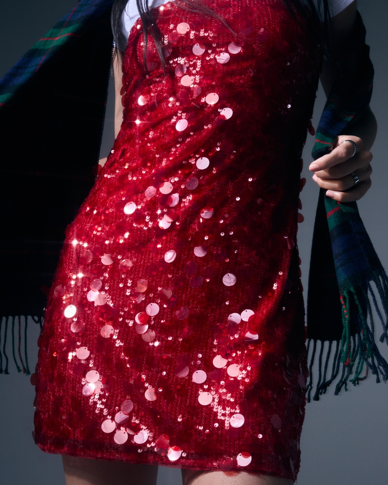 The A&F Scarlett Strapless Sequin Skort